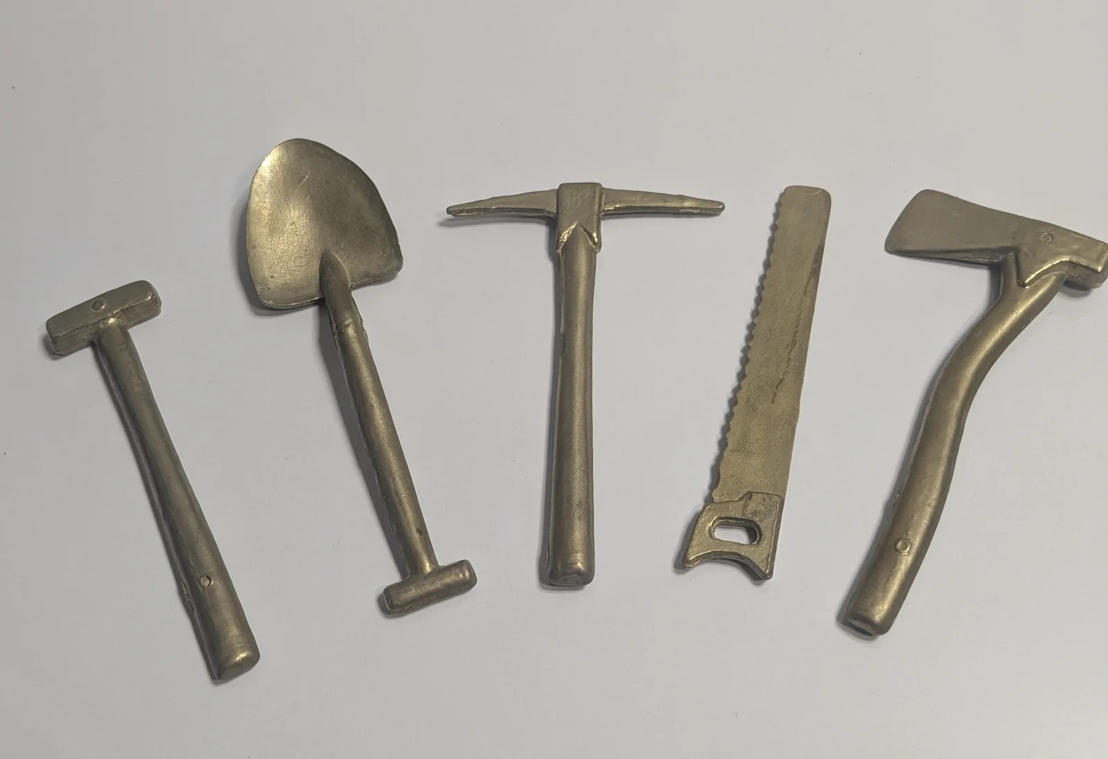 Miniatur Werkzeug Set Messing Bergmann Werkzeug Deko Sammlerstück