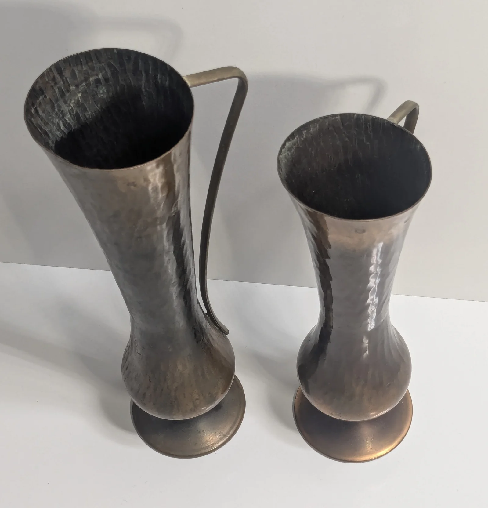Kupfervasen Kupferkrüge Set Handarbeit Gehämmert Vase Kupfer Deko Vintage Retro