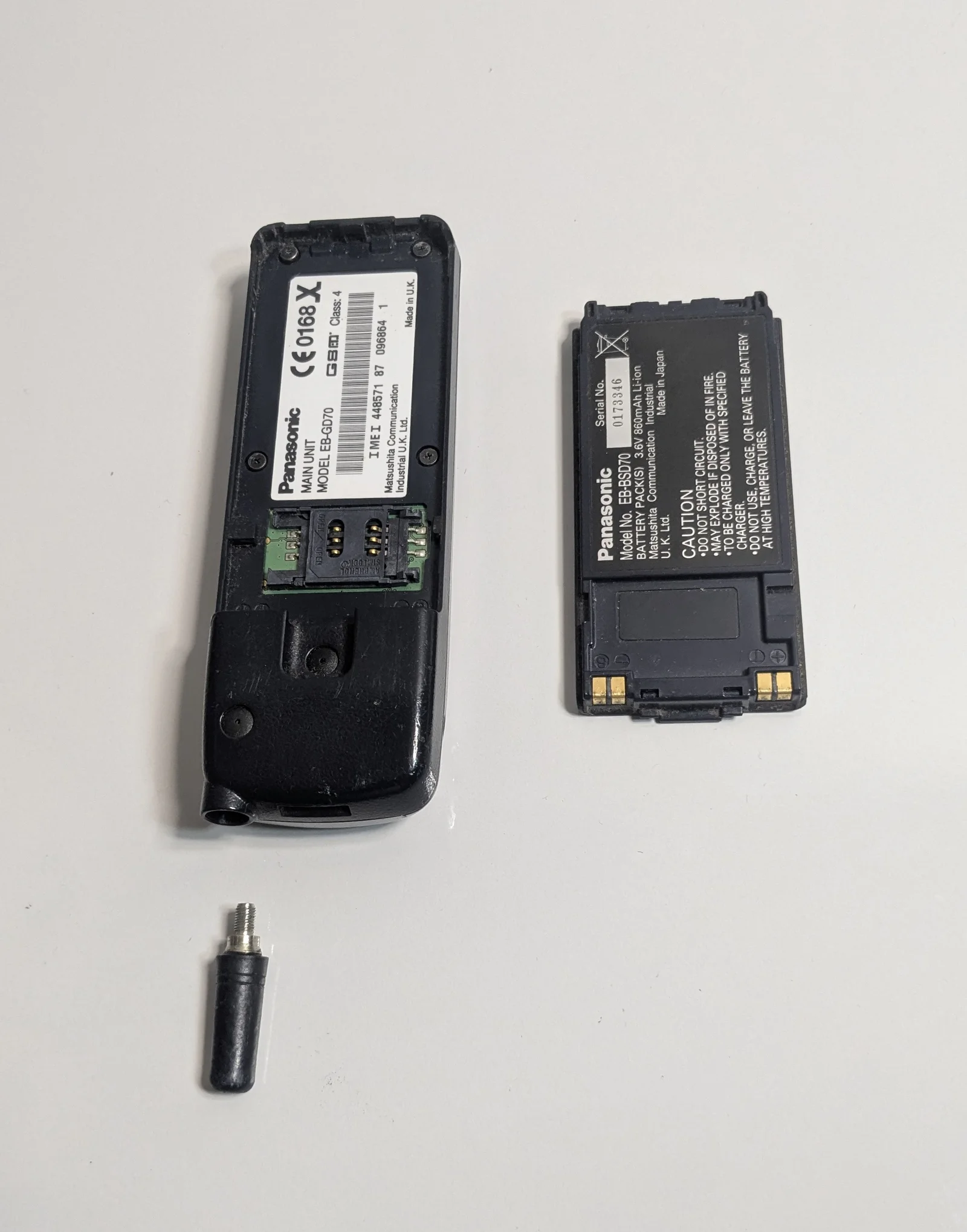 Panasonic EB-GD70 Handy Vintage GSM Mobiltelefon Defekt Bastler mit Netzteil